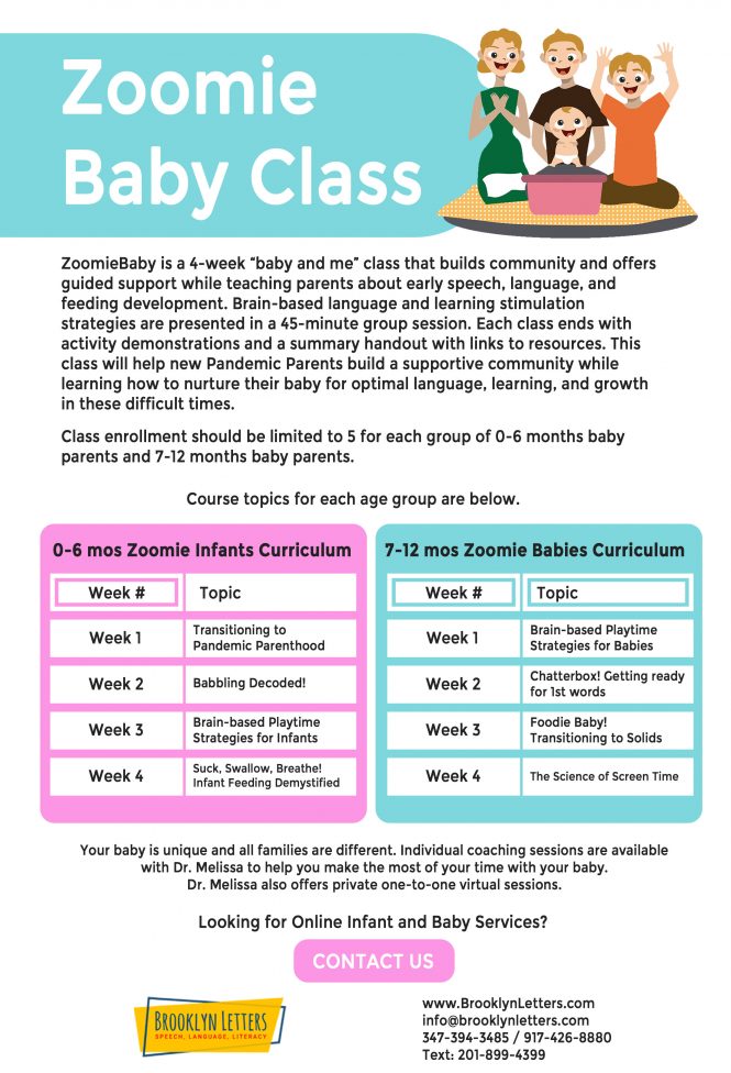 Zoomie Baby Classes, Brooklyn Letters